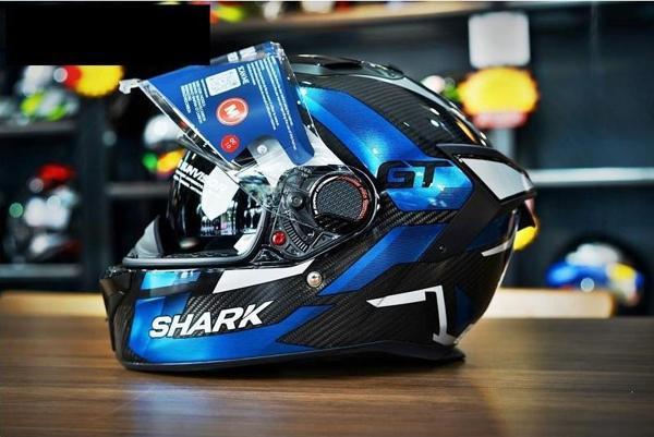 Shark Spartan GT Pro Ritmo Carbon Kapalı Kask - Mavi/Antrasit - Image 1
