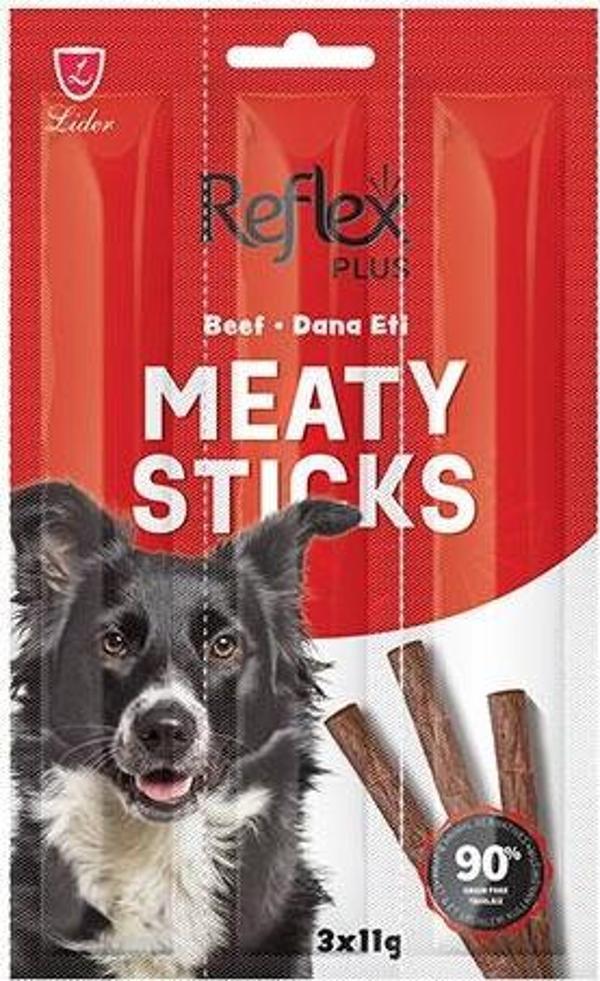 Reflex Plus Meaty Sticks Biftekli Tahılsız Köpek Ödül Çubuğu 3x11 Gr - Image 1