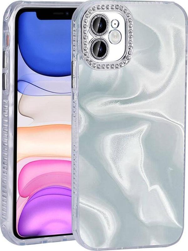 Apple iPhone 12 Kılıf Airbagli Parlak Taş Detay Tasarımlı Zore Esila Kapak - Image 1