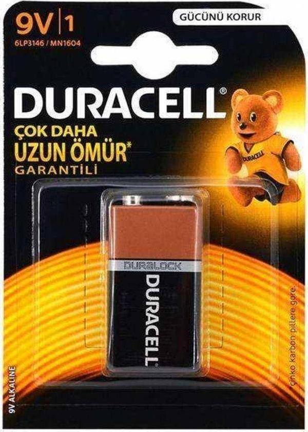 KobalBusiness Duracell 9v Alkalin 9 Volt Pil - Image 1