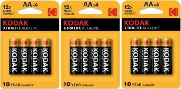 Kodak Xtralife Alkalin 3x4 12 Adet Alkalin Kalem Pil Siyah (mn1500) - Image 1