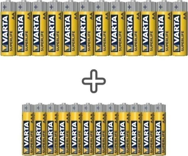 Varta Pil 24 Adet Çinko Karbon (12 ADET KALEM 12 ADET İNCE) - Image 1