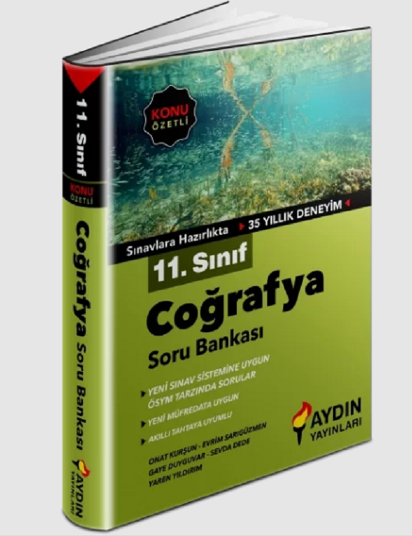 Aydın Yayınları   11. Sınıf Coğrafya Konu Özetli Soru Bankası - Aydın Yayınları - Image 1
