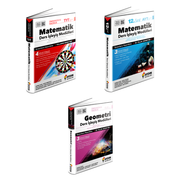 Aydın Yayınları   12.sınıf Matematik & Geometri &  Tyt Matematik  Ders İşleyiş  Modülleri - Aydın Yayınları - Image 1