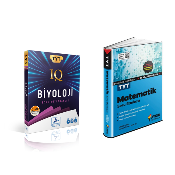 Aydın Yayınları  Tyt  Matematik &  Tyt Iq Biyoloji Soru Bankası - Aydın Yayınları - Image 1