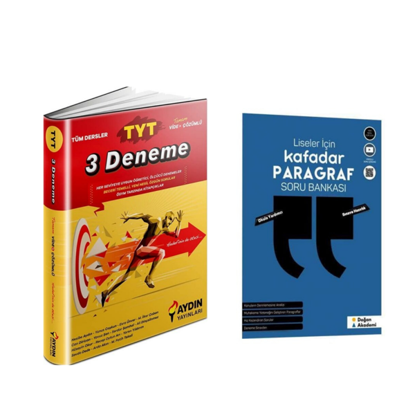 Aydın Yayınları  Tyt 3 Deneme &  Kafadar Parağraf Soru  Bankası - Aydın Yayınları - Image 1