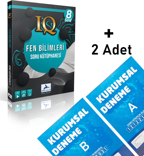 Paraf 8.sınıf Iq Fen Bilimleri Soru Kütüphanesi 2 Adet Kurumsal Deneme - Paraf Yayınları - Image 1