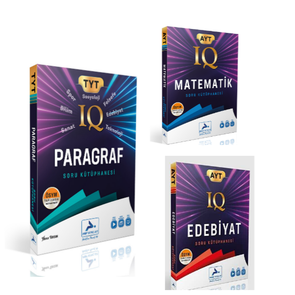 Paraf Iq Ayt Matematik - Ayt Edebiyat - Tyt Paragraf Soru Kütüphanesi - Paraf Yayınları - Image 1