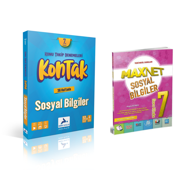 Paraf Yayınları 7.sınıf Kontak Sosyal Bil. Deneme &  7.sınıf Sosyal Bil. Soru Kitabı - Paraf Yayınları - Image 1