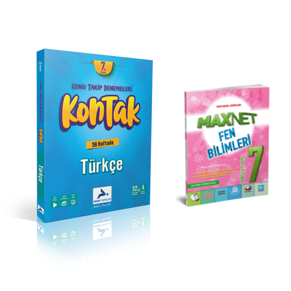 Paraf Yayınları 7.sınıf Kontak Türkçe Deneme &  7.sınıf Fen Bil. Soru Kitabı - Paraf Yayınları - Image 1