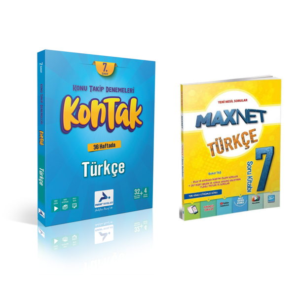 Paraf Yayınları 7.sınıf Kontak Türkçe Deneme &  7.sınıf Türkçe Soru Kitabı - Paraf Yayınları - Image 1