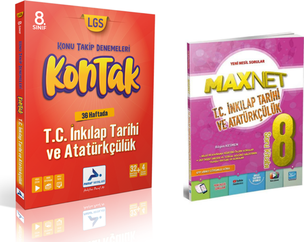 Paraf Yayınları 8.sınıf Kontak İnkılap Deneme &  8.sınıf İnkılap Soru Kitabı - Paraf Yayınları - Image 1
