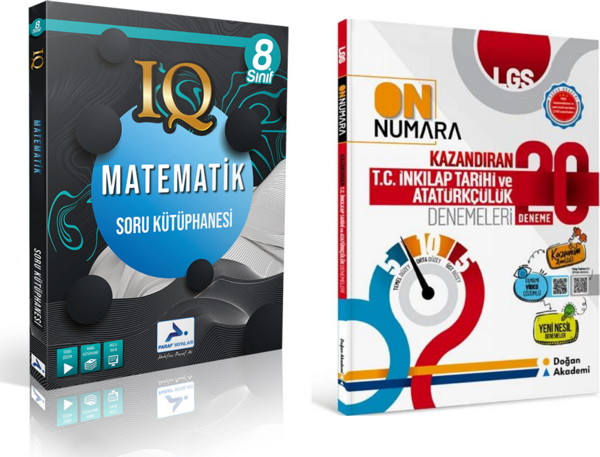 Paraf Yayınları Iq 8.sınıf Matematik & On Numara İnkilap Tarihi Ve Atatürkçülük 20 Deneme - Paraf Yayınları - Image 1