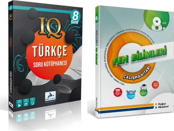 Paraf Yayınları Iq 8.sınıf Türkçe  &  Fen Bilimleri Çalışma Kitabı - Paraf Yayınları - Image 1