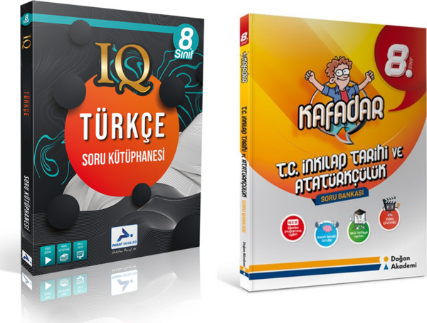 Paraf Yayınları Iq 8.sınıf Türkçe  &  Kafadar İnkilap Tarihi  Ve Atatürkçülük - Paraf Yayınları - Image 1