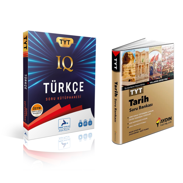 Paraf Yayınları Iq Tyt Türkçe Soru Kütüphanesi & Aydın Yayınları Tyt Tarih Soru Bankası - Paraf Yayınları - Image 1