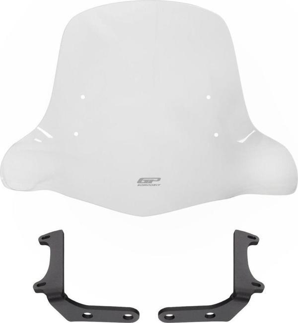 Gp Kompozit Sym Xpro 125 2018-2024 Uyumlu Elcikli Ön Cam Şeffaf 48 Cm - Image 1