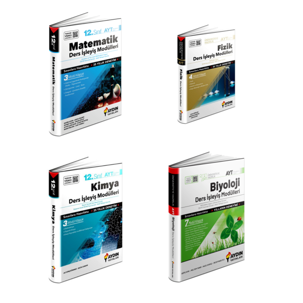 Aydın Yayınları   12.sınıf Matematik & Kimya  & Ayt Biyoloji & Ayt Fizik Ders İşleyiş  Modülleri - Aydın Yayınları - Image 1