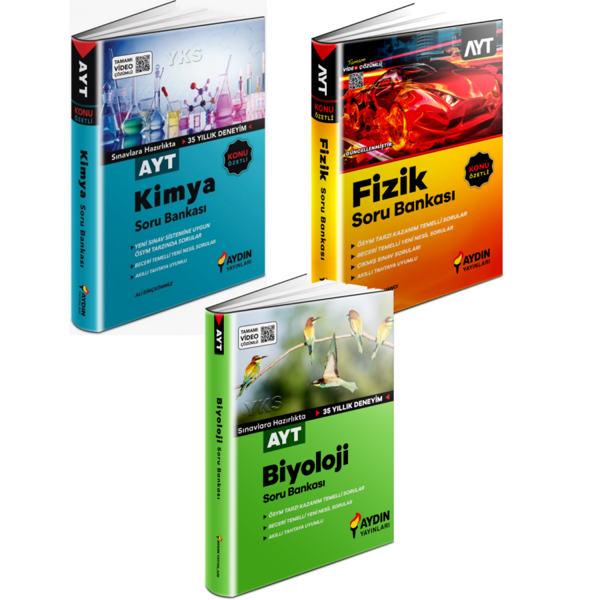Aydın Yayınları  Ayt Fizik & Kimya & Biyoloji  Soru Bankaları - Aydın Yayınları - Image 1