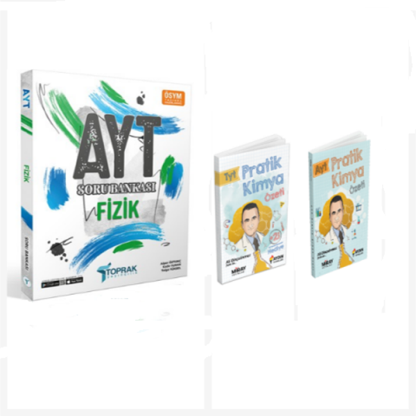Toprak Ayt Fizik Soru Bankası (yeni) & Tyt - Ayt  Pratik Kimya Özeti Cep Kitabı - Toprak Yayınları - Image 1