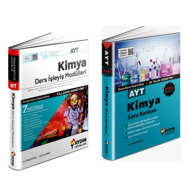 Aydın Yayınları Ayt  Kimya  Ders İşleyiş  Modülleri  &  Kimya Soru Bankası - Aydın Yayınları - Image 1