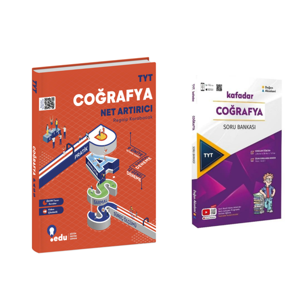 Edu Yayınları Tyt Coğrafya Net Artırıcı & Doğan Akademi Kafadar Coğrafya Soru Ban. - EDU Yayınları - Image 1