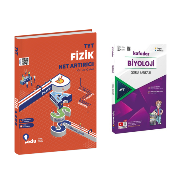 Edu Yayınları Tyt Fizik Net Artırıcı & Doğan Akademi Kafadar Biyoloji Soru Ban. - EDU Yayınları - Image 1