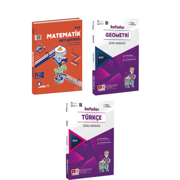 Edu Yayınları Tyt Matematik Net Artırıcı & Geometri Ve Türkçe Soru Ban. - EDU Yayınları - Image 1