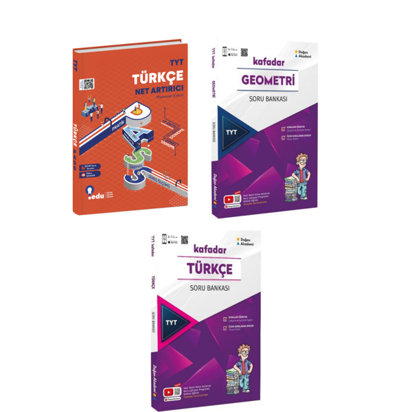 Edu Yayınları TYT Türkçe & TYT Geometri ve TYT Türkçe Soru Bank. - EDU Yayınları - Image 1