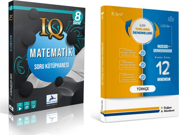 Paraf Yayınları Iq 8.sınıf Matematik &  Türkçe Deneme - Paraf Yayınları - Image 1