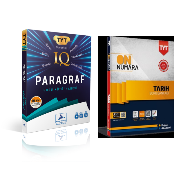 Paraf Yayınları Iq Tyt Paragraf Soru Kütüphanesi & Doğan Akademi Tyt On Numara Tarih Soru Bankası - Paraf Yayınları - Image 1