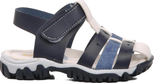 Ayakmod 24-417-B Lacivert-Beyaz Ortopedik Çocuk Sandalet - Image 1