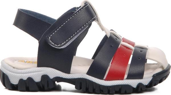 Ayakmod 24-417-B Lacivert-Beyaz-Kırmızı Ortopedik Çocuk Sandalet - Image 1