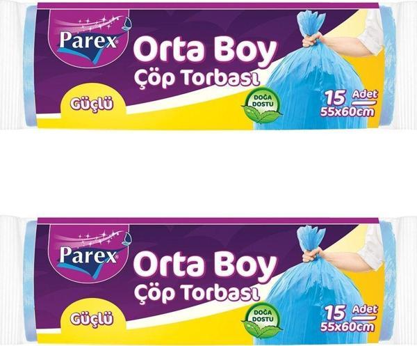 Parex Güçlü Çöp Torbası Orta Boy 2 Paket - Image 1