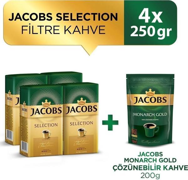 Jacobs Selection Filtre Kahve 250 Gr X 4 Adet + Gold Çözünebilir Kahve 200 Gr - Image 1