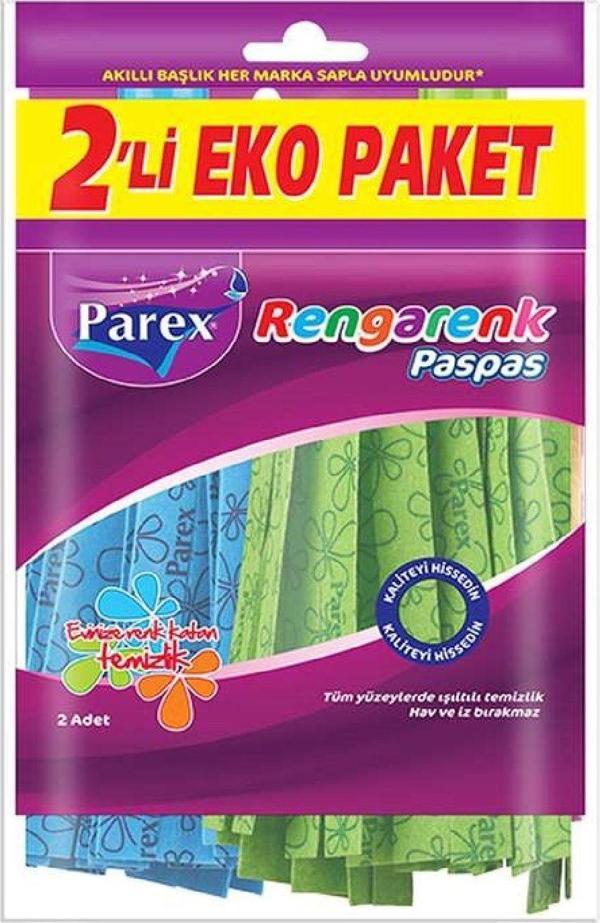 Parex Rengarenk Paspas 2'li Paket, 1 Standart + 1 Extra Güçlü Paspas Bir Arada - Image 1