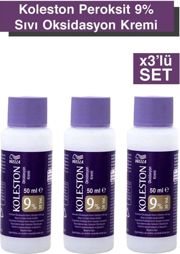 Wella Koleston Peroksit 9% Sıvı Oksidasyon Kremi 3x'li - Image 1