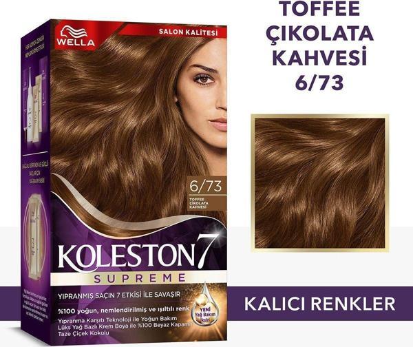 Wella Koleston Supreme Saç Boyası 6/73 Toffee Çikolata Kahvesi - Image 1