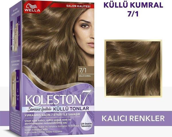 Wella Koleston Supreme Saç Boyası 7/1 Küllü Kumral - Image 1