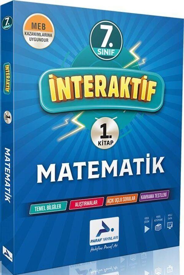 Paraf 7.Sınıf İnteraktif Matematik Soru Bankası Paraf Yayınları - PRF Paraf Yayınları - Image 1