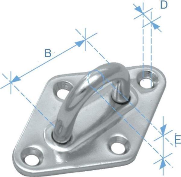DIAMOD PAD W/ RING STAINLESS STEEL DIAM 8 MM - Image 1