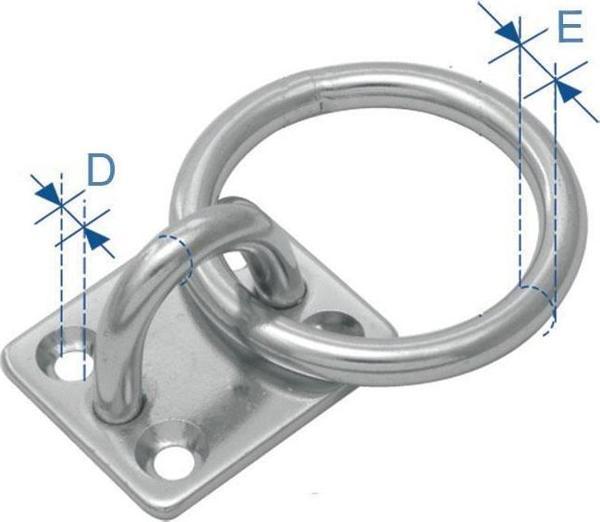 SPARE PAD W/EYE RING STAINLESS STELL DIAM 8 - Image 1