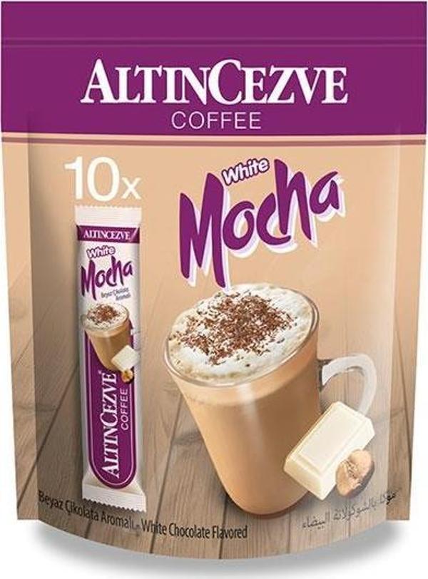 Altıncezve 3ü1 Arada | Üçü bir arada White Mocha Beyaz Çikolata Aromalı 10′ lu Paket (Tek İçimlik) -17 Gr x 10 Adet - Image 1