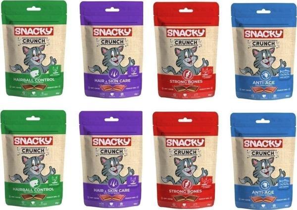 Snacky Crunch 4 Çeşit Karma Kedi Ödülü 60 Gr. X 8 Adet - Image 1