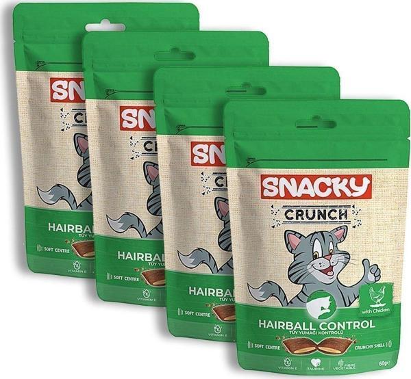 Snacky Crunch Kedi Ödül Maması - Hairball Control - Tavuklu - 4'lü Paket - Image 1