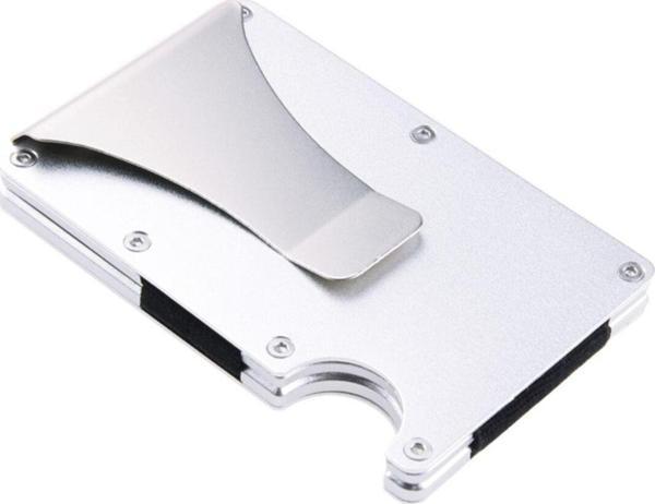 Cüzdan Kartlık Kredi Kartı Cüzdanı Metal Gümüş - Image 1