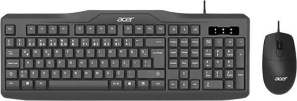 Acer OAK-930 Siyah Kablolu Klavye Moue Seti, USB - Image 1