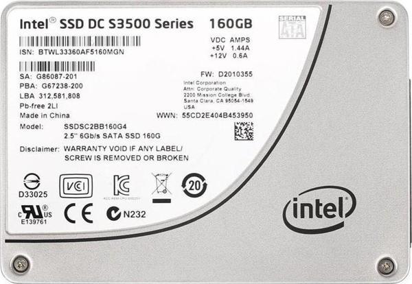 Intel 160GB SSD Dc S3500 Series (SSDSC2BB160G4) 2.5in Sata 6gb/s, 20NM, Mlc SSD - Image 1
