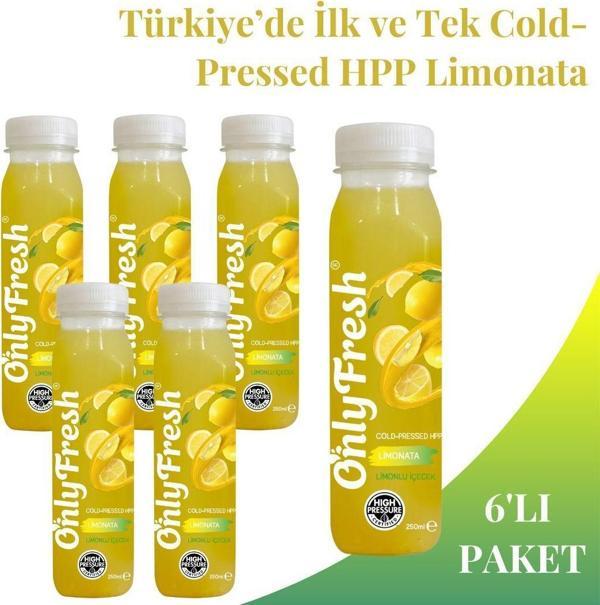 Only Fresh Limonata Taze Soğuk Sıkım (Cold Pressed) 6 Adet 250ml - Image 1