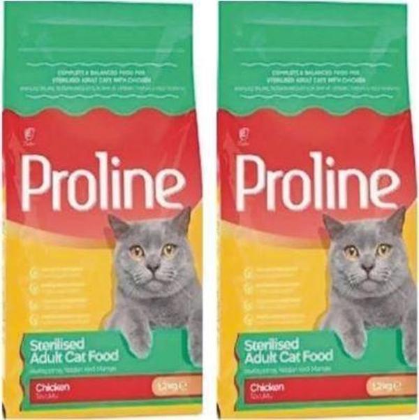 Pro Line Sterilised Tavuklu Kısır Kedi Maması 1.2 Kg *2 Adet - Image 1
